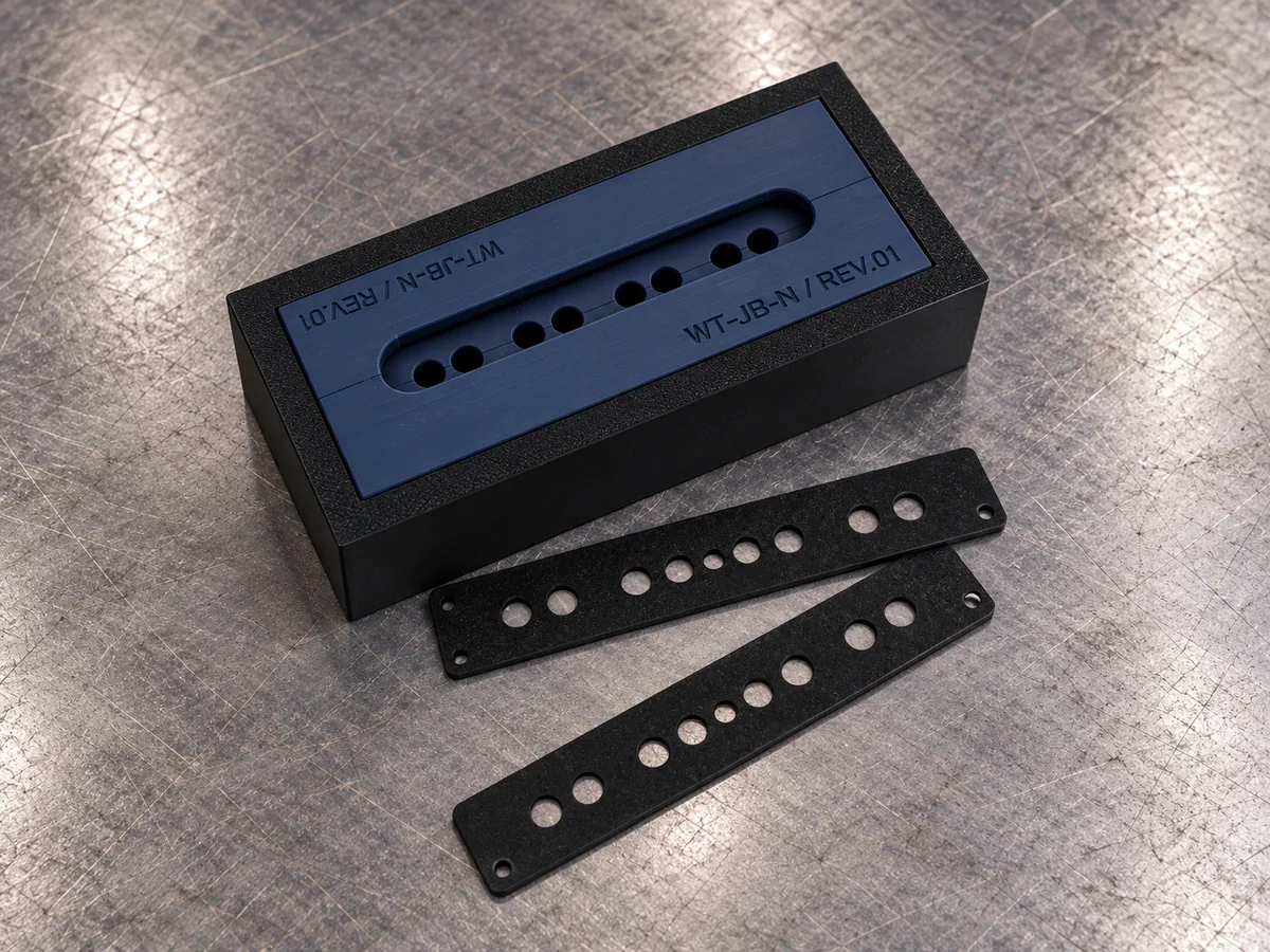 Winder Tooling Jazz Bass® Neck pickup assembly jig